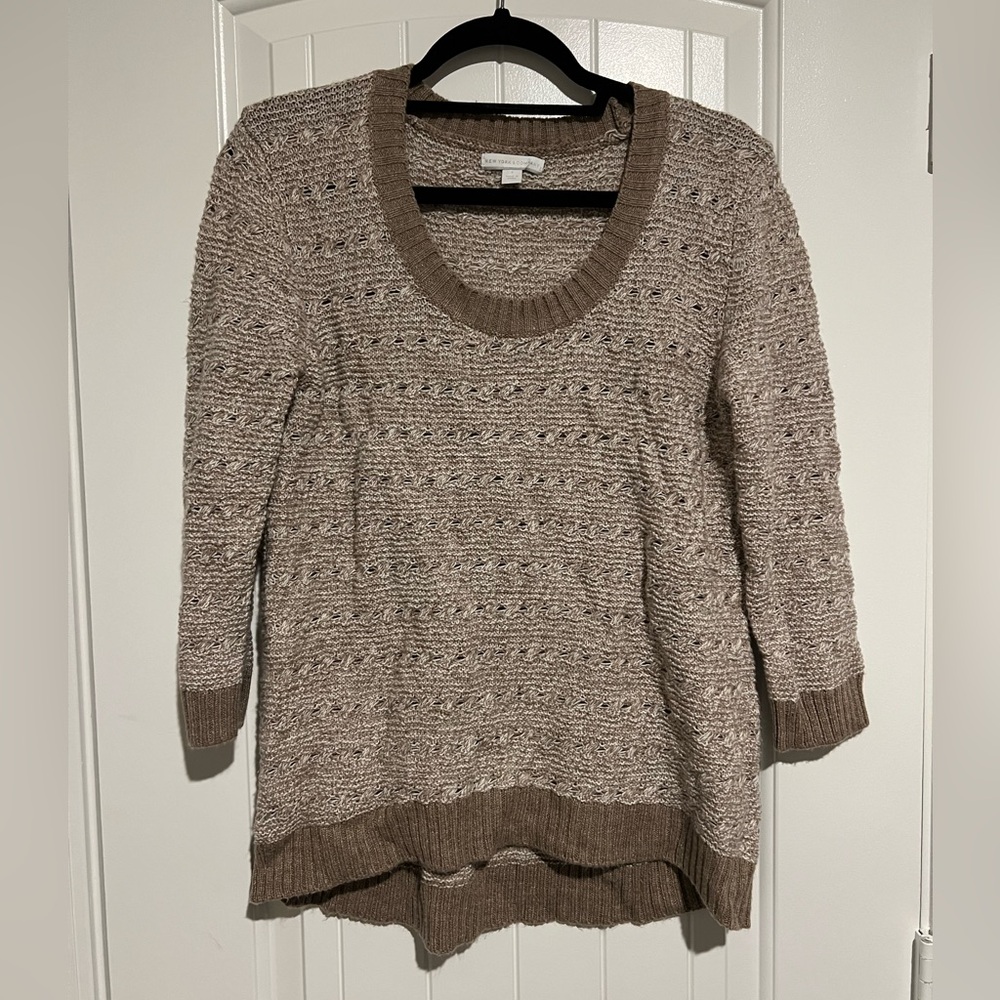 Women’s size Small New York & Company Beige Knit Sweater